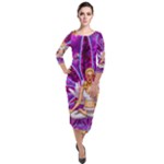 Psychedelic Meditation  CBDOilPrincess  71bfb2da-e92a-4d84-8ee3-468fa9cd04c2 Quarter Sleeve Midi Velour Bodycon Dress