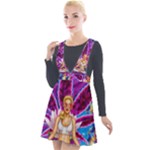 Psychedelic Meditation  CBDOilPrincess  71bfb2da-e92a-4d84-8ee3-468fa9cd04c2 Plunge Pinafore Velour Dress