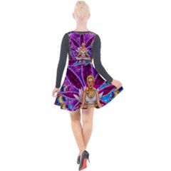 Plunge Pinafore Velour Dress 