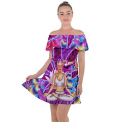 Off Shoulder Velour Dress 