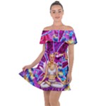 Psychedelic Meditation  CBDOilPrincess  71bfb2da-e92a-4d84-8ee3-468fa9cd04c2 Off Shoulder Velour Dress