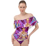 Psychedelic Meditation  CBDOilPrincess  71bfb2da-e92a-4d84-8ee3-468fa9cd04c2 Off Shoulder Velour Bodysuit 