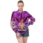 Psychedelic Meditation  CBDOilPrincess  71bfb2da-e92a-4d84-8ee3-468fa9cd04c2 High Neck Long Sleeve Chiffon Top