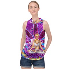 High Neck Satin Top 