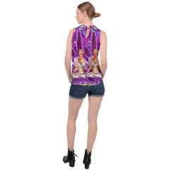 High Neck Satin Top 
