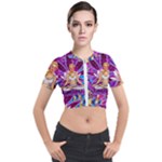 Psychedelic Meditation  CBDOilPrincess  71bfb2da-e92a-4d84-8ee3-468fa9cd04c2 Short Sleeve Cropped Jacket