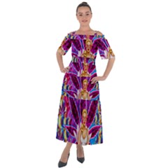 Shoulder Straps Boho Maxi Dress  