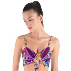 Woven Tie Front Bralet 
