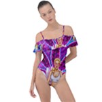 Psychedelic Meditation  CBDOilPrincess  71bfb2da-e92a-4d84-8ee3-468fa9cd04c2 Frill Detail One Piece Swimsuit