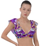 Psychedelic Meditation  CBDOilPrincess  71bfb2da-e92a-4d84-8ee3-468fa9cd04c2 Plunge Frill Sleeve Bikini Top