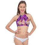 Psychedelic Meditation  CBDOilPrincess  71bfb2da-e92a-4d84-8ee3-468fa9cd04c2 Cross Front Halter Bikini Top