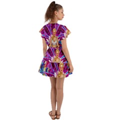 Flutter Sleeve Wrap Dress 