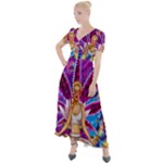 Psychedelic Meditation  CBDOilPrincess  71bfb2da-e92a-4d84-8ee3-468fa9cd04c2 Button Up Short Sleeve Maxi Dress