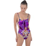 Psychedelic Meditation  CBDOilPrincess  71bfb2da-e92a-4d84-8ee3-468fa9cd04c2 Tie Strap One Piece Swimsuit