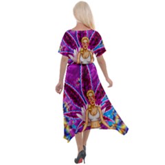 Cross Front Sharkbite Hem Maxi Dress 