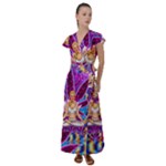 Psychedelic Meditation  CBDOilPrincess  71bfb2da-e92a-4d84-8ee3-468fa9cd04c2 Flutter Sleeve Maxi Dress