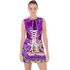 Lace Up Front Bodycon Dress 