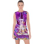 Psychedelic Meditation  CBDOilPrincess  71bfb2da-e92a-4d84-8ee3-468fa9cd04c2 Lace Up Front Bodycon Dress
