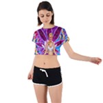 Psychedelic Meditation  CBDOilPrincess  71bfb2da-e92a-4d84-8ee3-468fa9cd04c2 Tie Back Short Sleeve Crop Tee