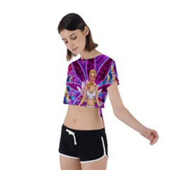 Tie Back Short Sleeve Crop T-Shirt 