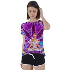 Short Sleeve Open Back T-Shirt 