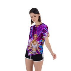 Asymmetrical Short Sleeve Sports T-Shirt 
