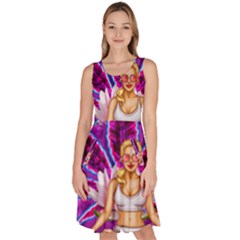 Knee Length Skater Dress With Pockets 