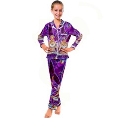 Kids  Satin Long Sleeve Pajamas Set 