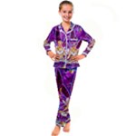 Psychedelic Meditation  CBDOilPrincess  71bfb2da-e92a-4d84-8ee3-468fa9cd04c2 Kid s Satin Long Sleeve Pajamas Set