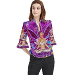 Psychedelic Meditation  CBDOilPrincess  71bfb2da-e92a-4d84-8ee3-468fa9cd04c2 Loose Horn Sleeve Chiffon Blouse