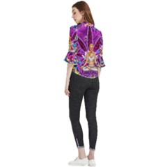 Loose Horn Sleeve Chiffon Blouse 