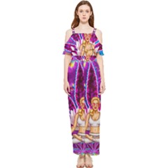 Draped Sleeveless Chiffon Jumpsuit 