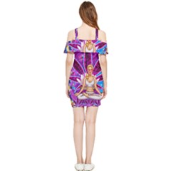 Shoulder Frill Bodycon Summer Dress 