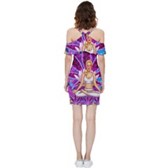 Shoulder Frill Bodycon Summer Dress 