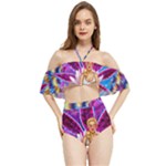 Psychedelic Meditation  CBDOilPrincess  71bfb2da-e92a-4d84-8ee3-468fa9cd04c2 Halter Flowy Bikini Set 