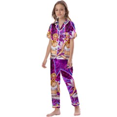 Kids  Satin Short Sleeve Pajamas Set 