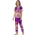 Psychedelic Meditation  CBDOilPrincess  71bfb2da-e92a-4d84-8ee3-468fa9cd04c2 Kids  Satin Short Sleeve Pajamas Set