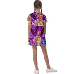 Kids  Asymmetric Collar Dress 