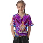 Psychedelic Meditation  CBDOilPrincess  71bfb2da-e92a-4d84-8ee3-468fa9cd04c2 V-Neck Horn Sleeve Blouse