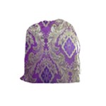 Purple & Gold  CBDOilPrincess E70d1a7c-502f-48a3-839e-eea25bfe4633 Drawstring Pouch (Large)