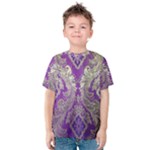 Purple & Gold  CBDOilPrincess E70d1a7c-502f-48a3-839e-eea25bfe4633 Kids  Cotton Tee