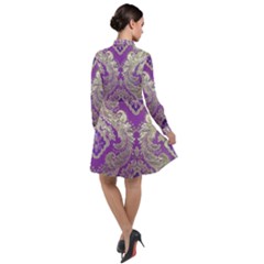 Long Sleeve Chiffon Shirt Dress 