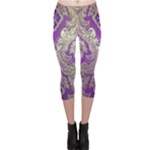 Purple & Gold  CBDOilPrincess E70d1a7c-502f-48a3-839e-eea25bfe4633 Capri Leggings 