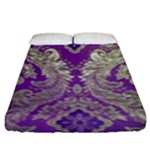 Purple & Gold  CBDOilPrincess E70d1a7c-502f-48a3-839e-eea25bfe4633 Fitted Sheet (King Size)