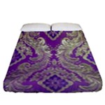 Purple & Gold  CBDOilPrincess E70d1a7c-502f-48a3-839e-eea25bfe4633 Fitted Sheet (California King Size)