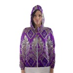 Purple & Gold  CBDOilPrincess E70d1a7c-502f-48a3-839e-eea25bfe4633 Women s Hooded Windbreaker