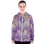 Purple & Gold  CBDOilPrincess E70d1a7c-502f-48a3-839e-eea25bfe4633 Women s Zipper Hoodie