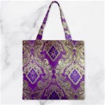 Purple & Gold  CBDOilPrincess E70d1a7c-502f-48a3-839e-eea25bfe4633 Zipper Grocery Tote Bag