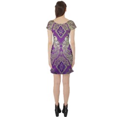 Short Sleeve Skater Dress Back Short Sleeve Skater Dress Back
