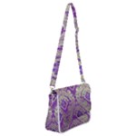 Purple & Gold  CBDOilPrincess E70d1a7c-502f-48a3-839e-eea25bfe4633 Shoulder Bag with Back Zipper